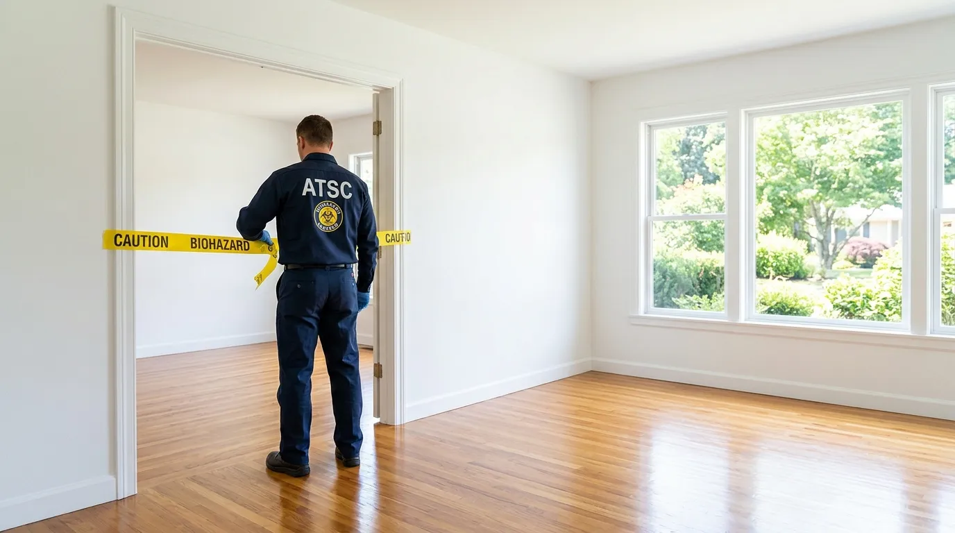 Certified biohazard cleanup crew performing Decomposition Cleanup in Palm Beach